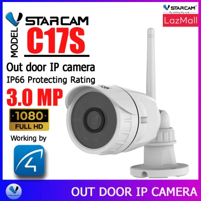 VStarcam 1080P Outdoor IP Camera กล้องวงจรปิดไร้สาย ภายนอก กันน้ำ 3.0ล้านพิกเซล รุ่น C17S By.SHOP-Vstarcam
