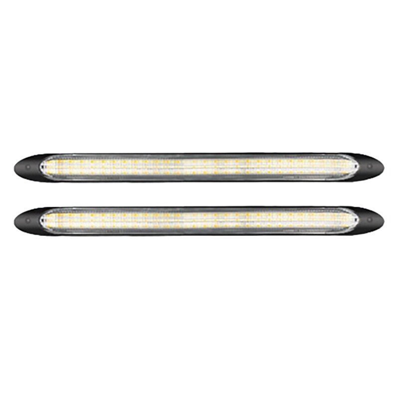 2XCar Led DRL Daytime Running Light Strip Yellow Turn Signal Lamp Car