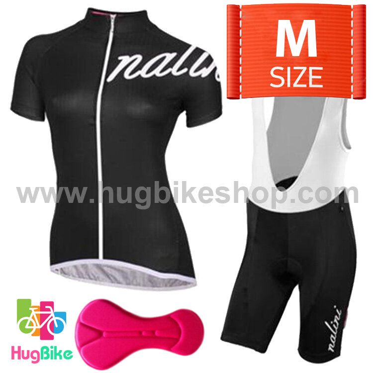ชุดจักรยานผู้หญิงแขนสั้นขาสั้น Nalini 17 (09) สีดำ กางเกงเอี๊ยม