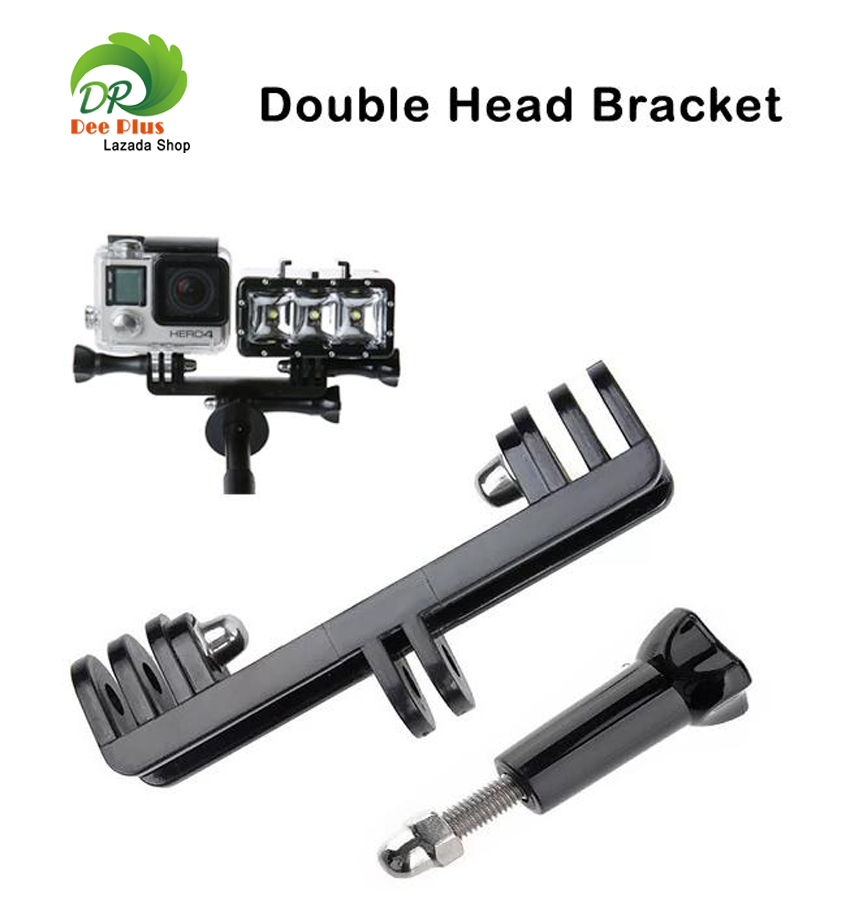 Double Head Bracket Joint mount Adapter Converter for GoPro Hero LED Light ตัวยึดอะแดปเตอร์สำหรับฮีโร่ GoPro Hero และ LED Light