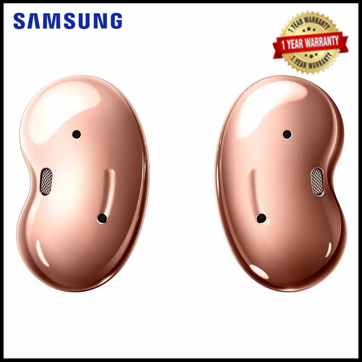 ซัมซุง หูฟังบลูทูธ  Samsung Galaxy Buds Live ลดเสียงรบกวนแบบใช้งานจริงชุดหูฟังบลูทู ธ  galaxy Buds+ R175 TWSไร้สายแบบครึ่งหู（น้ำตาล）AKG TWS True Wireless Bluetooth Earphones