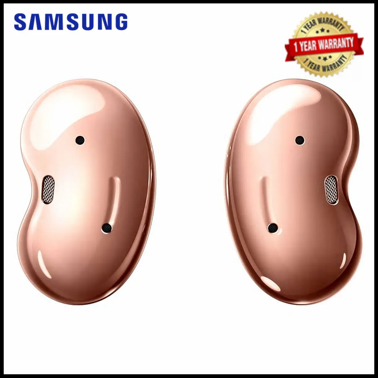 ซัมซุง หูฟังบลูทูธ Samsung Galaxy Buds Live ลดเสียงรบกวนแบบใช้งานจริงชุดหูฟังบลูทู ธ galaxy Buds+ R175 TWSไร้สายแบบครึ่งหู（น้ำตาล）AKG TWS True Wireless Bluetooth Earphones