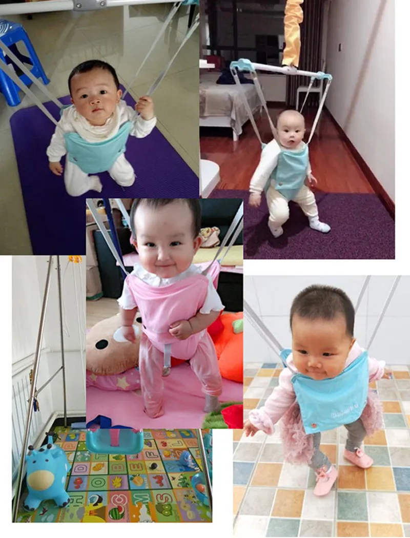 Baby Jumper จั้มเปอร์กระโดด ให้ลูกน้อย เสริมสร้าง พัฒนาการ ทักษะ EF IQ และ EQ ฝึกตั้งไข่ หัดยืน กระโดด เบบี้จั้มเปอร์ แบบแขวน สายพยุง ทารก เก้าอี้ จั๊มเปอร์ เด็ก จัมเปอ รู ของเล่น เด็ก 6 7 8 9 - 24 เดือน ขึ้นไป + เปอร ของเล่น jollyjumper fisherprice