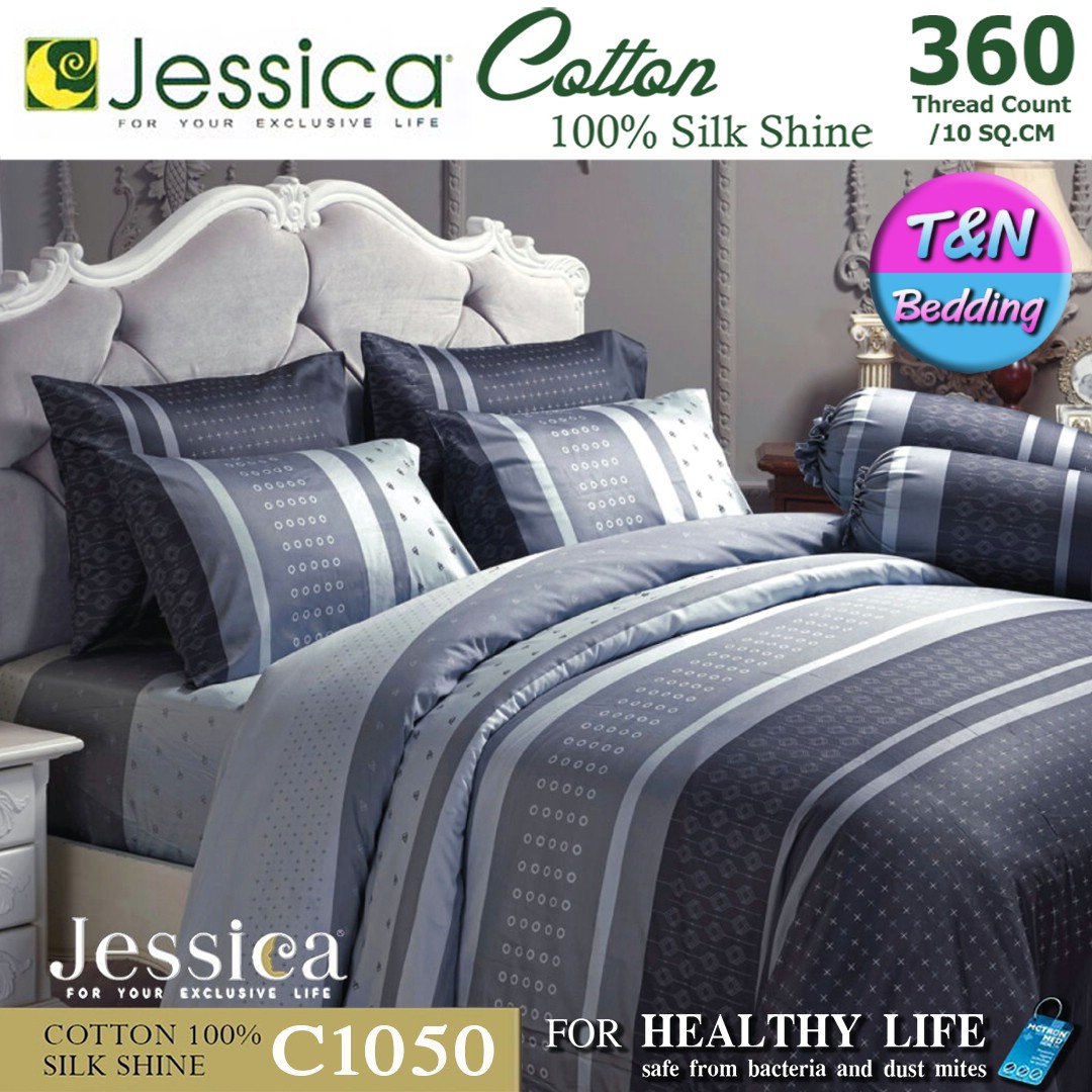 Jessica Cotton100% ชุดผ้าปู (ขนาด 3.5/5/6ฟุต) (ไม่รวมผ้านวม) เจสสิก้า ...