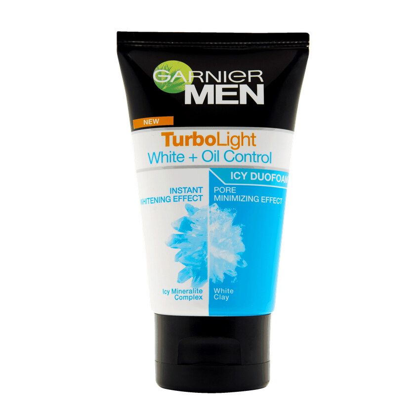 GARNIER Men Turbolight White + Oil Control Icy Duo Foam 100ml