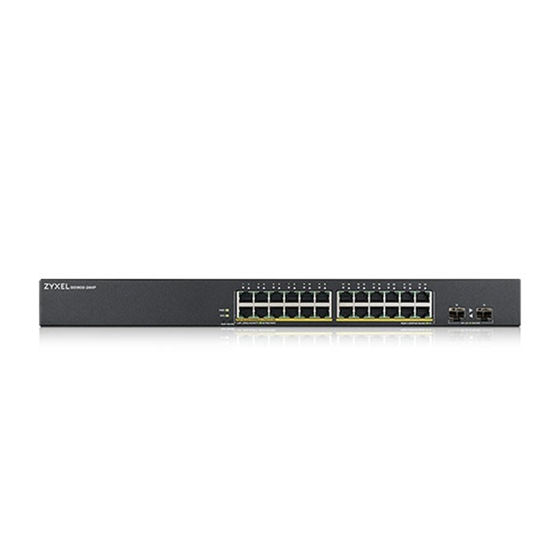 ZyXEL (GS1900-24HPV2) 24-port GbE Smart Managed PoE Switch with GbE Uplink ราคา 14,910 บาท*ส่งฟรี