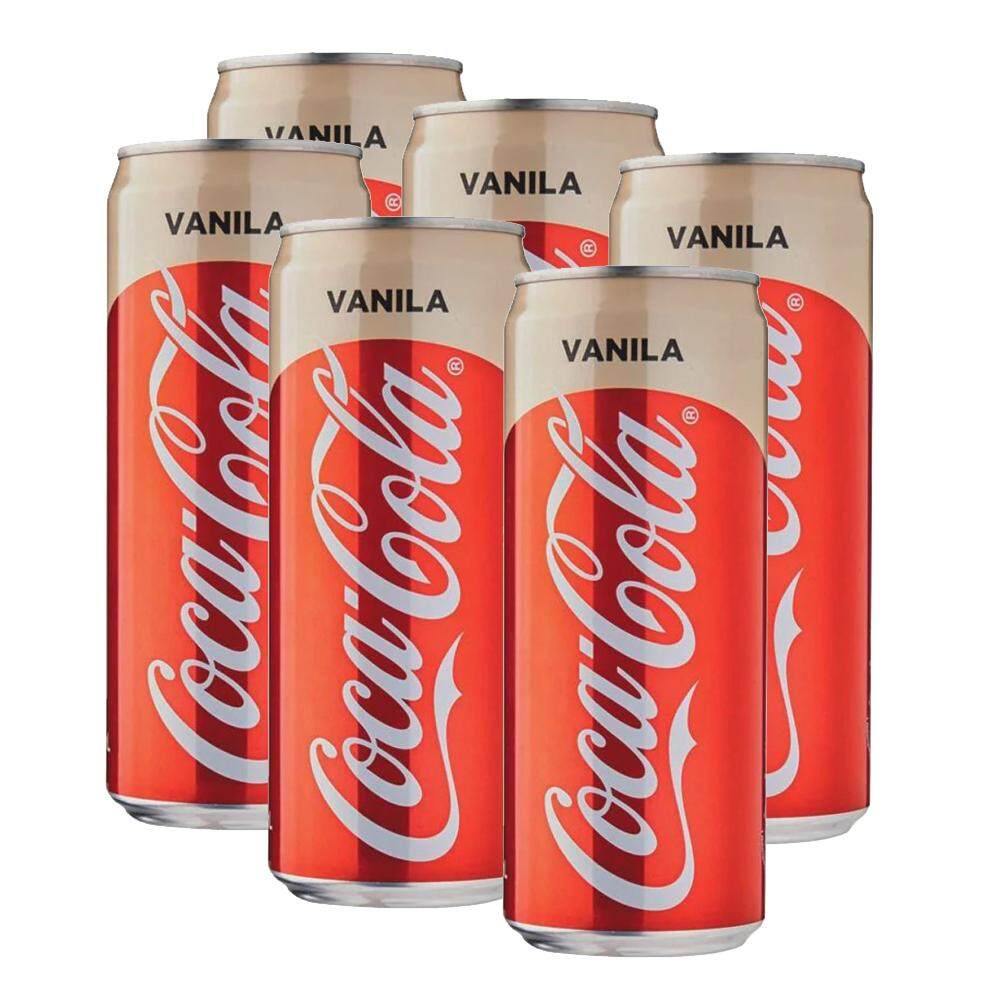 โค๊ก วานิลลา 320 ml แพ๊ค 6 กระป๋อง Coca-Cola Vanila Flavor Coke 320ml (Pack of 6) สินค้านำเข้า