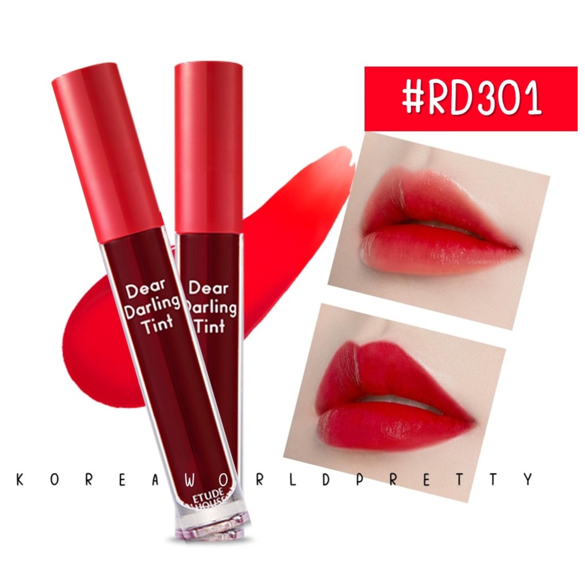 Etude Dear Darling Water Gel Tint 4.5g ลิปเจลทิ้นท์ #RD301 Real Red (2 pc)