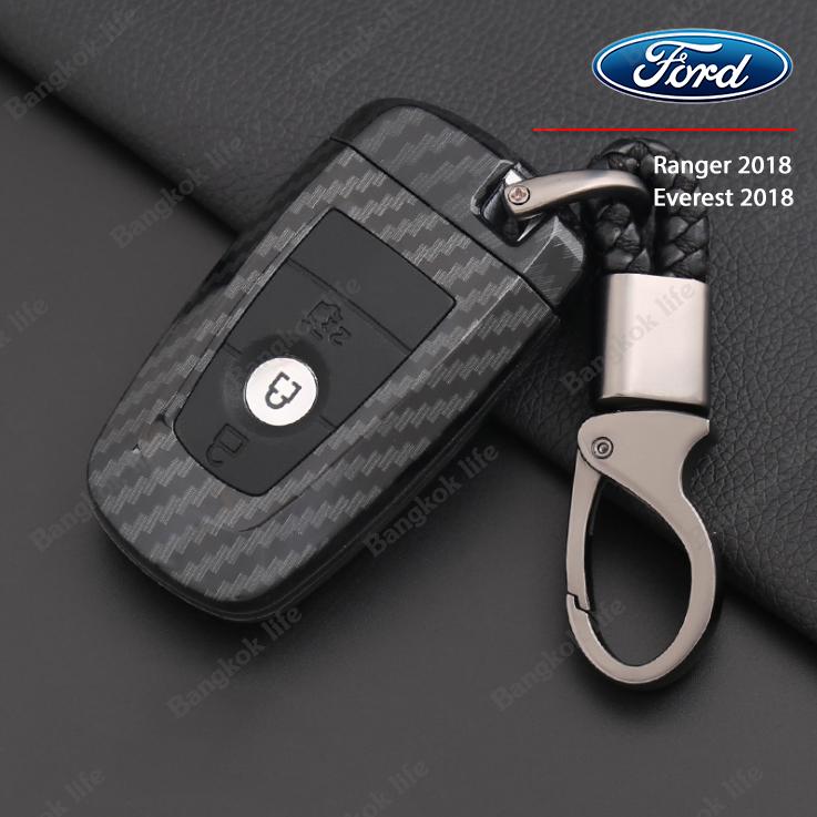 Bangkok life เคสเคฟล่ารีโมทกุญแจรถยนต์ Ford Everest 2018-2020 (Smart Key) / Car key Case