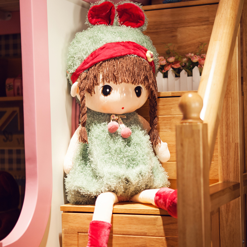 กอดหมีสุทธิสีแดงของเล่นตุ๊กตา yangfeier ตุ๊กตาน่ารักตุ๊กตาหมอนตุ๊กตานอนเตียงเด็กทารกสาว