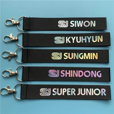 KPOP Super Junior ELF Key Chain Strip Portrait Key Chain Keyring KANGIN HEECHUL SHINDONG RYEOWOOK KYUHYUN