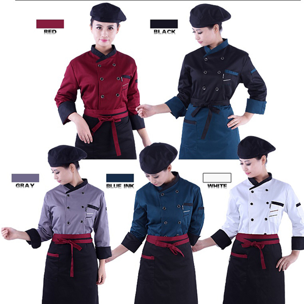 Baoblaze Đầu Bếp Áo Khoác Trang Phục Nhà Bếp Khách Sạn Tay Ngắn Đồng Phục Nấu Ăn Nấu