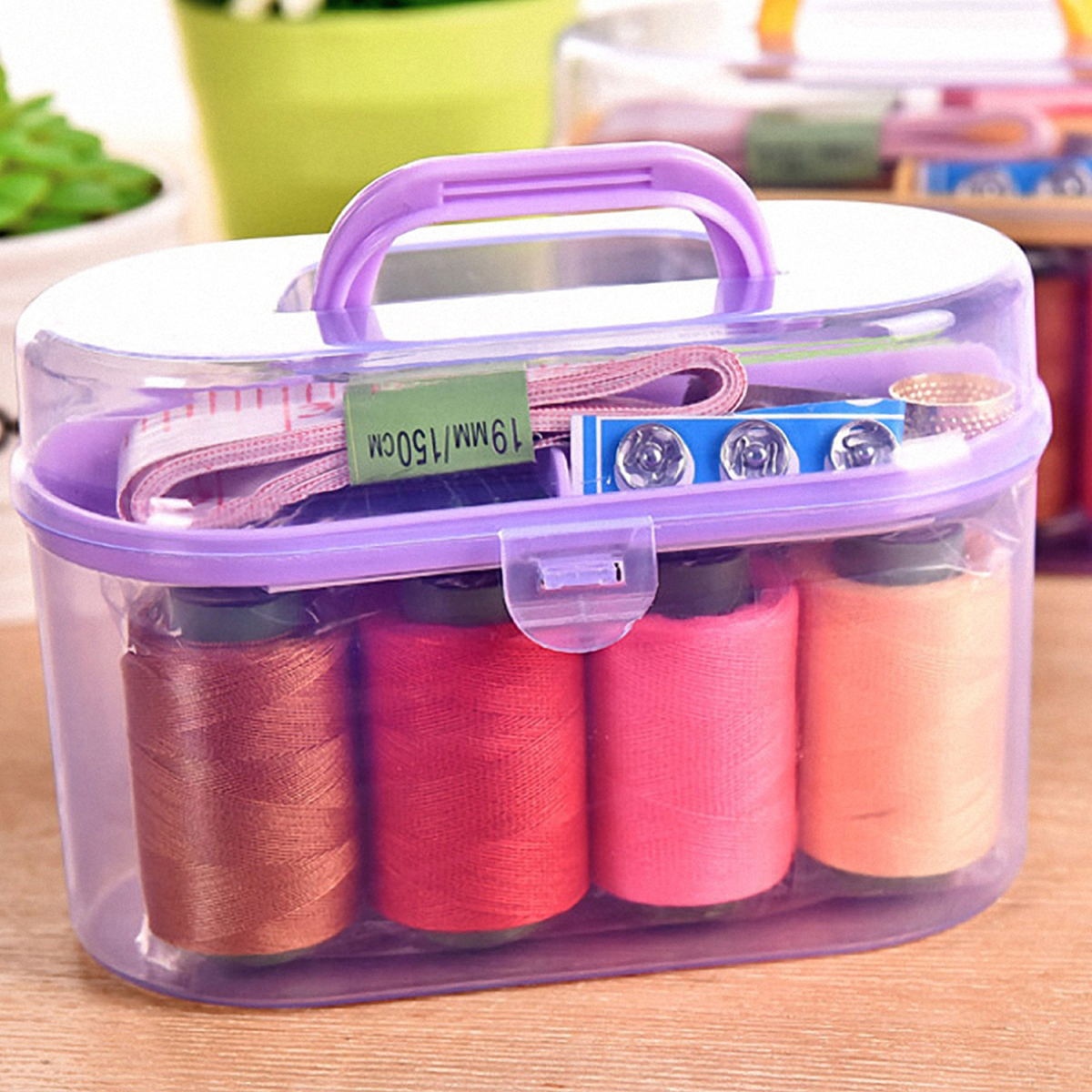 อุปกรณ์เย็บผ้า ด้าย เข็ม ครบเซ็ท ขนาดพกพา คละสี Sewing set