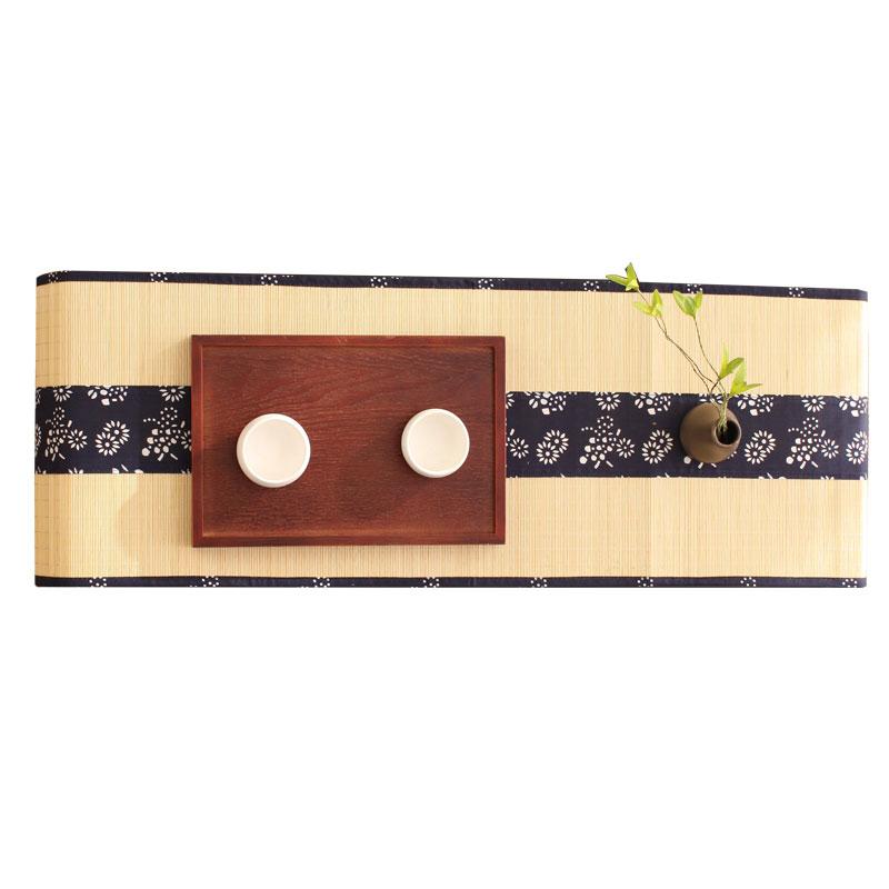 Table Runner Japanese Style Zen Cotton Linen Chinese-style Top Grade Hand-Painted Place Mat Linen Kung Fu Tea Bamboo Mat Tea Seats