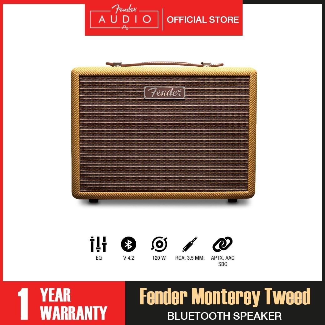 [โค้ดลดเพิ่ม 666.-] FENDER ลำโพง Bluetooth Speaker - Monterey Tweed - สีเหลือง Yellow Mustard