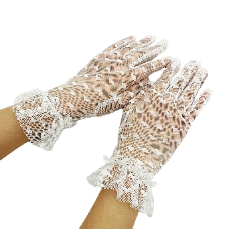 champagne lace gloves