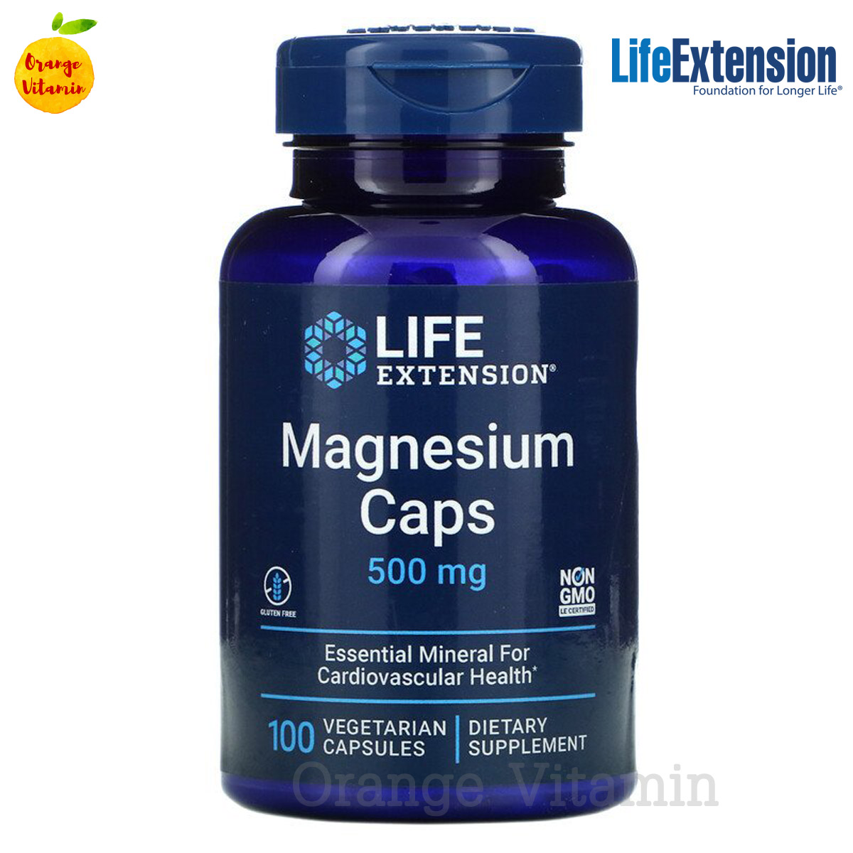 แมกนีเซียม Life Extension, Magnesium Caps, 500 mg, 100 Vegetarian Capsules