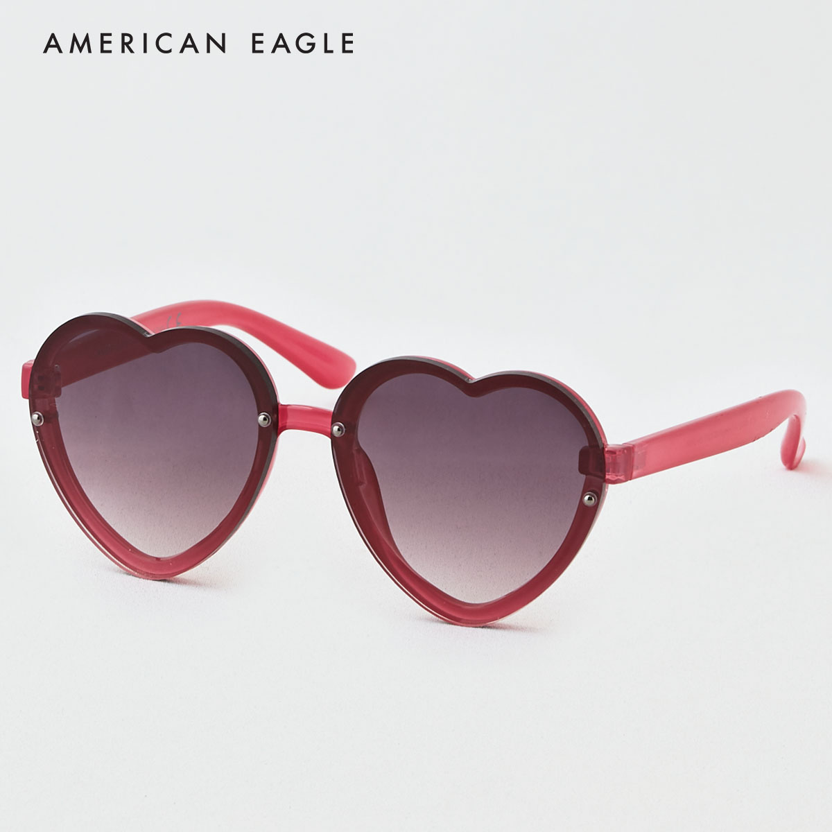 American Eagle Rimless Heart Plastic Sunglasses แว่นตา ผู้หญิง แฟชั่น(048-8766-597)