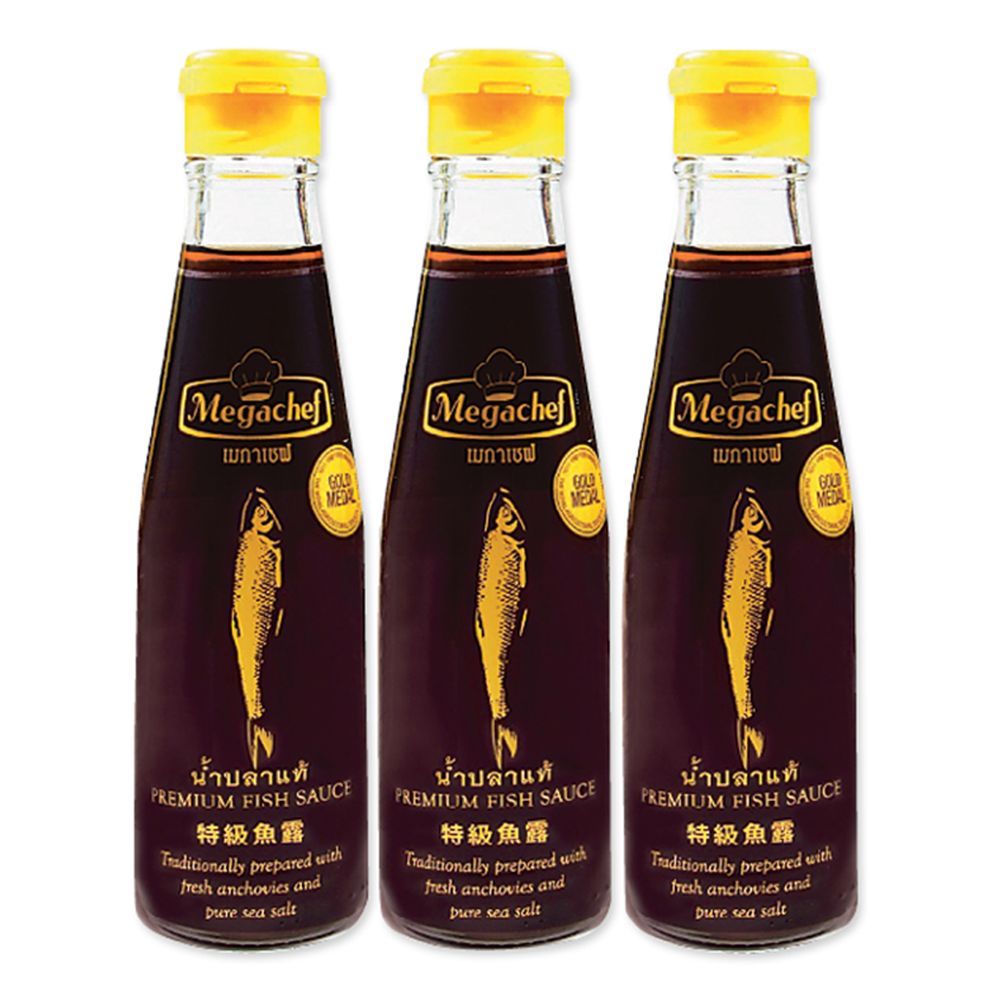ใหม่ล่าสุด! เมกาเชฟ น้ำปลาแท้ 200 มลx3 Megachef Fish Sauce 200 mlx3