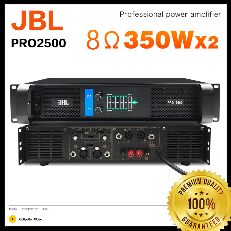 JBLพาวเวอร์แอมป์ PRO-2500 350Wx2พาวเวอร์แอมป์ มีครอสโอเวอร์ในตัว เพาเวอร์แอมป์ Class H จัดส่งฟรี100%Power amplifierรองรับการเชื่อมต่อ 2 อุปกรณ์