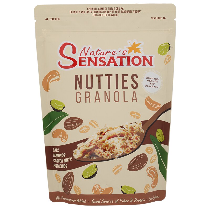 Nature's Sensation NUTTIES Granola เนเจอร์  เซนเซชั่น กราโนล่า นัตตี้ 454g.