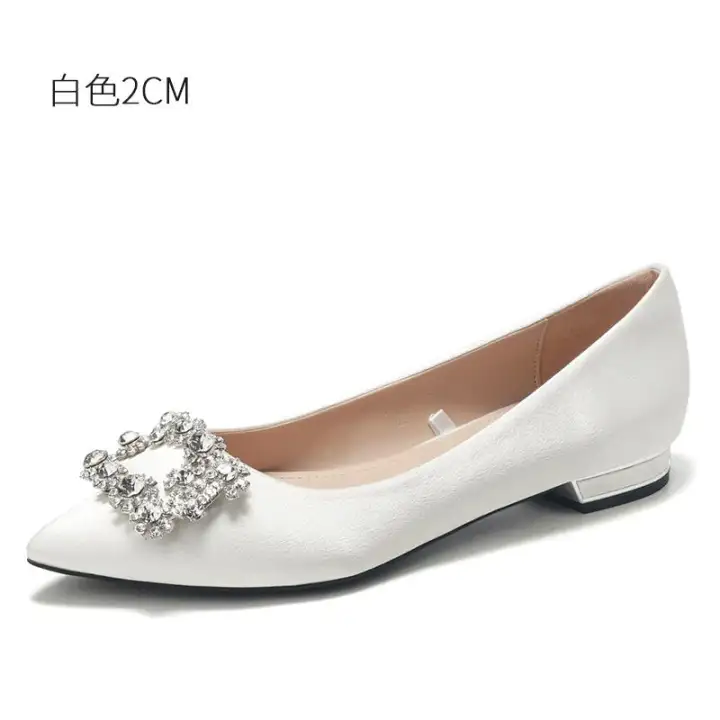 ladies flat wedding shoes