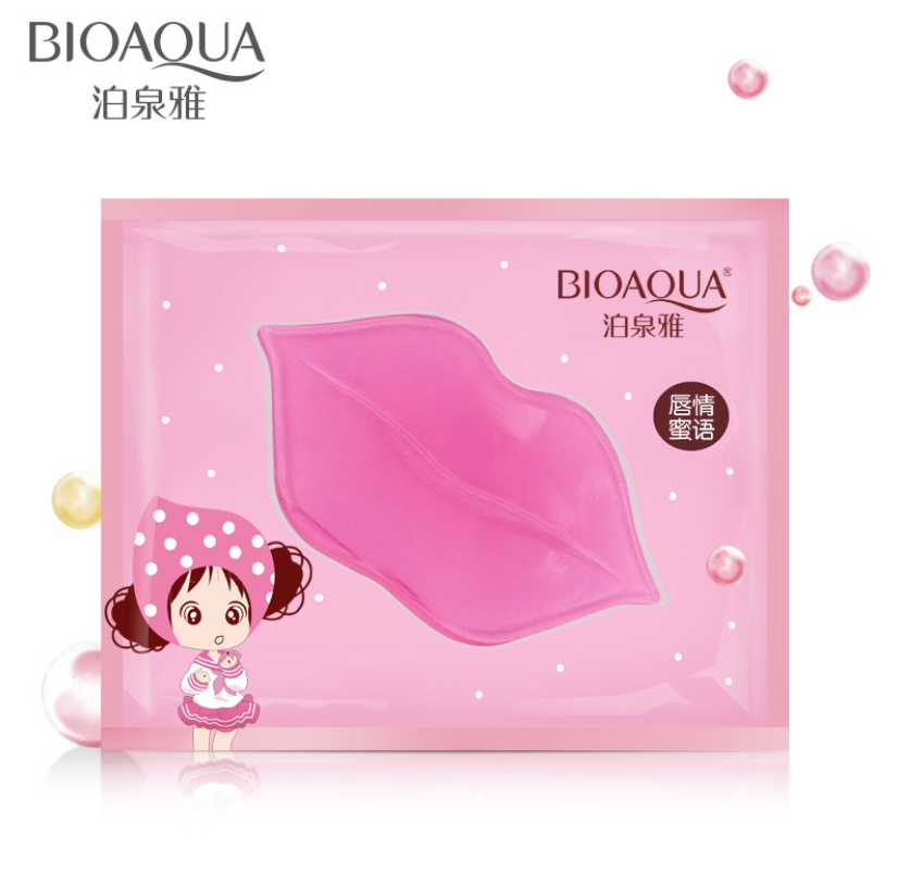 BIOAQUA แผ่นมาร์คปากชมพู ผสมคอลลาเจน ( 1 แผ่น ) เพื่อริมฝีปากเนียนนุ่มน่าสัมผัส บำรุงให้ปากสีชมพู-1099