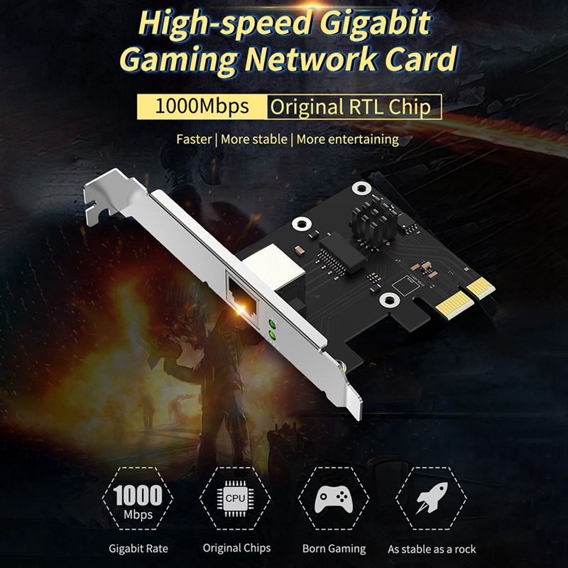 PC Computer 1000 Gigabit Ethernet PCI Express PCI-E Network Controller Card 10/100/1000Mbps RJ45 Lan Adapter Converter