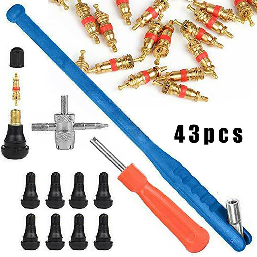 43 PcsA Set Car Tyre Valve Repair Tool Kit Motorcycles Installation