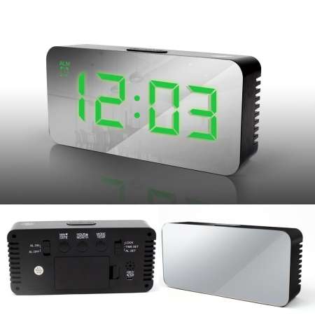 Telecorsa นาฬิกาดิจิตอล นาฬิกาปลุกดิจิตอล หน้าปัดกระจก DS -3622L LED  Mirror Clock  รุ่น DS-3622L-07a-Song