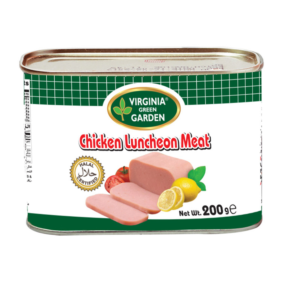 Virginia Green Garden Chicken Luncheon Meat 200g ++ เวอร์จีเนียกรีนการ์เด้น เนื้อไก่กระป๋อง 200g