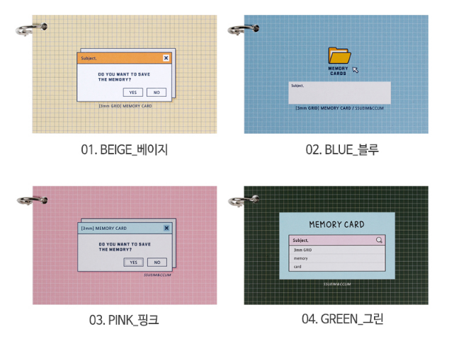 สมุดโน้ต เกาหลี Ropamoda สมุด Grid ring memo card Made In Korea