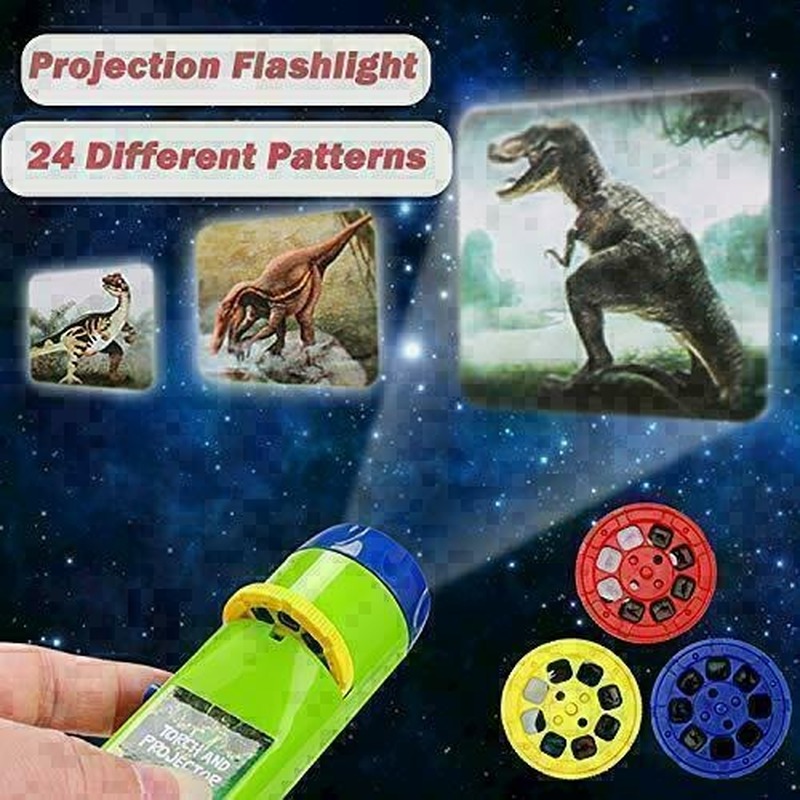 <พร้อมส่ง>? ของเล่น ไดโนเสาร์ โปรเจ็กเตอร์ การศึกษาระดับต้น Projection flashlight toy สัตว์ ของขวัญเด็ก