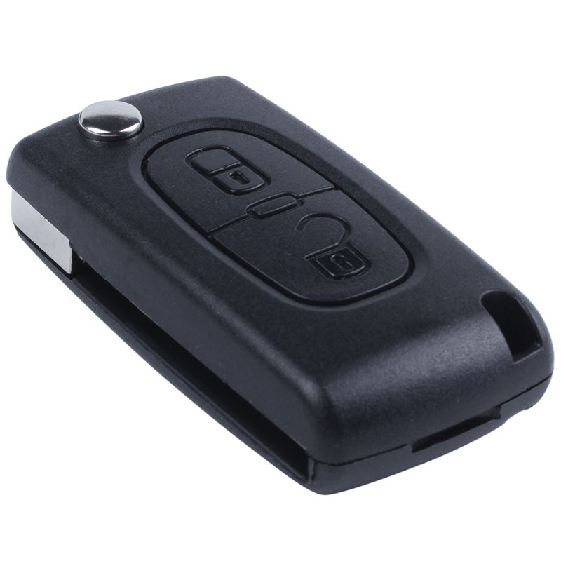 Flip Replacement Remote Car Key Case Shell for CITROEN C2 C3 C4 C5 C6 C8 2 Buttons Black