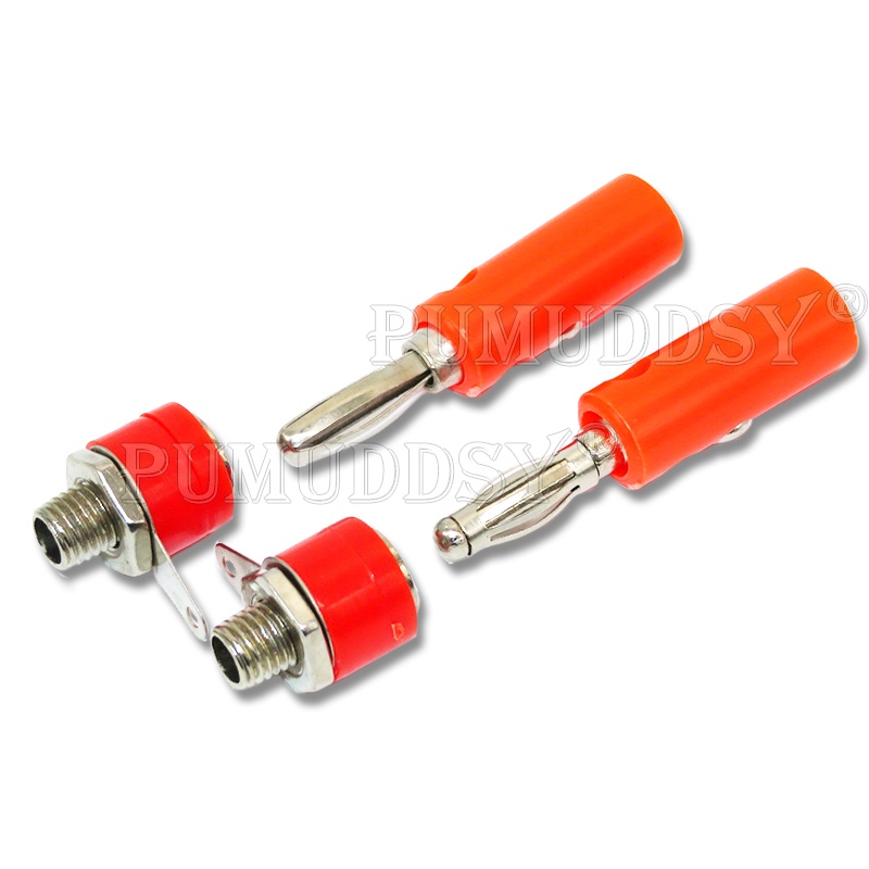 Đầu cắm bắp chuối/đèn lồng đầu màu đỏ và màu đen 4 mét 10 cái kiểm tra cắm solderless Side Stackable ổ cắm