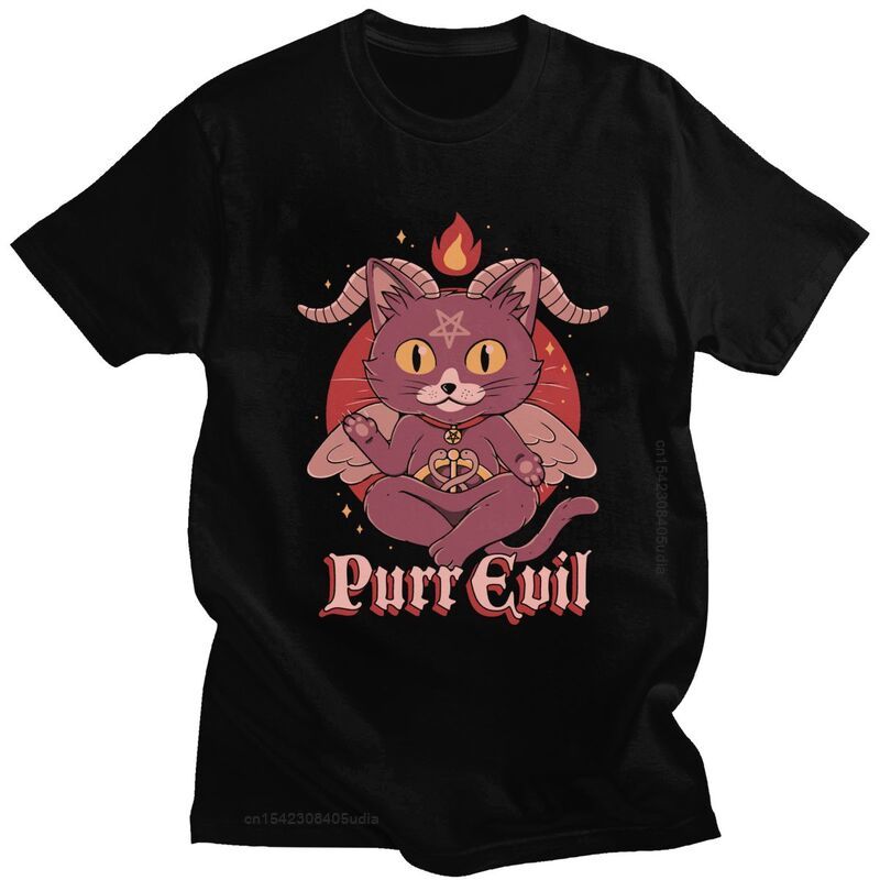 Kawaii Lucifer Occult Goat Tshirt Cute Baphomet Purr Evil Men Funny Cartoon  Tee T Shirt Anime Gildan Spot 100% Cotton | Lazada PH
