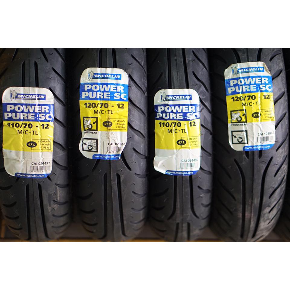 [คุ้มราคา!] [ยางปี21] MICHELIN Power pure sc ทุกขนาด ยางมอเตอร์ไซค์ ...