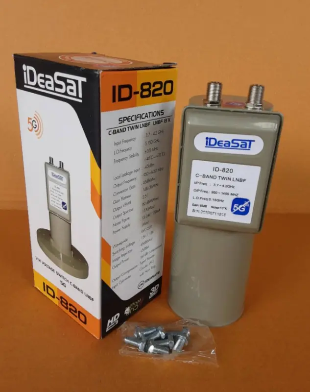 ภาพสินค้า(ไม่มีสกาล่าริง)หัวรับสัญญาณ iDeaSaT C-BAND รุ่น ID-820 (5G) 2 ขั้ว จากร้าน Time Satcom Ubon บน Lazada ภาพที่ 6