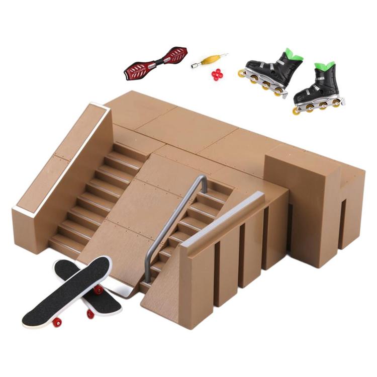 Finger Skate Park Kit Mini Skateboard Ramp for Fingers Fingerboard