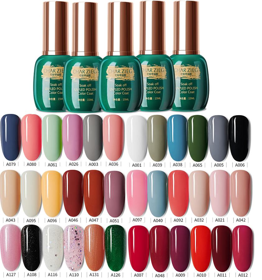 CHAR ZIEG gel polish ยาทาเล็บเจล สีเจล สียาทาเล็บเจล เนื้อสีแน่น ติดทน
