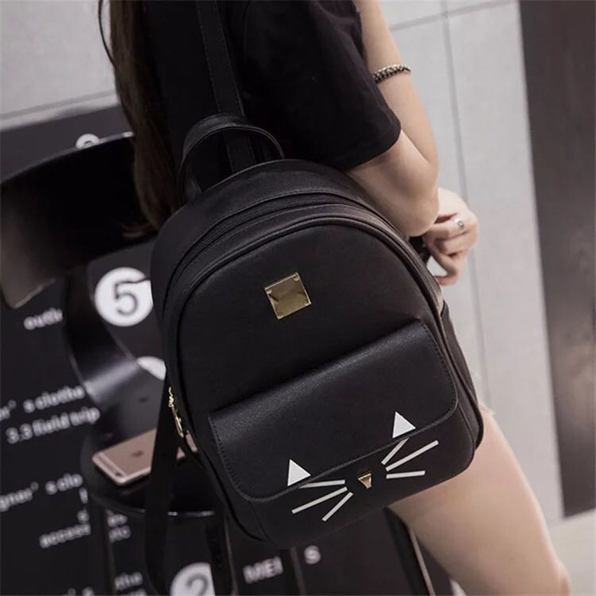 กระเป๋าเป้ กระเป๋าสะพายหลัง กระเป๋าแฟชั่น กระเป๋าเป้หนังสไตล์เกาหลี Leather Backpack Bag Handbags Shoulder bags Travel bag