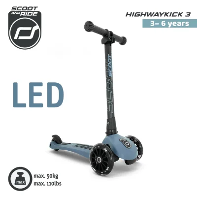Scoot & Ride รุ่น HighwayKick3 ล้อ LED-Steel