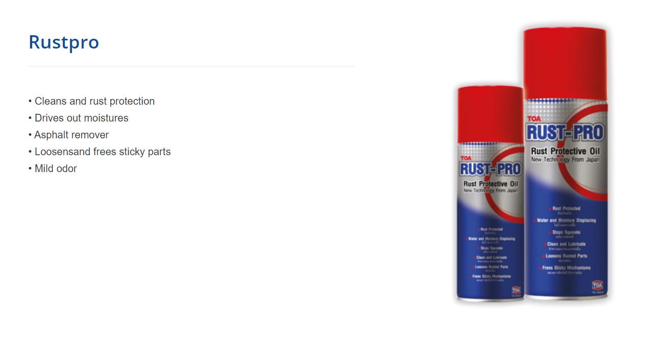 TOA RUST PRO รัสท์โปร สเปรย์ป้องกันสนิม (400 มล.) (ชุด2ชิ้น) สเปรย์ ...