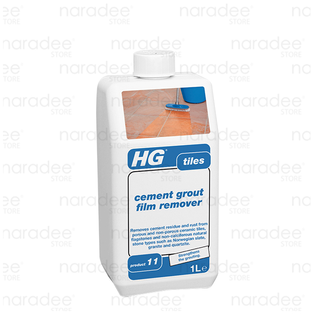 เอชจี ขจัดคราบปูน ยาแนว (เอ็กซ์ตร้า) (HG cement grout film remover) ขนาด 1 ลิตร - ขจัดคราบปูนยาแนว คราบซีเมนต์ คราบสนิม สำหรับพื้นปูกระเบื้อง ฯลฯ