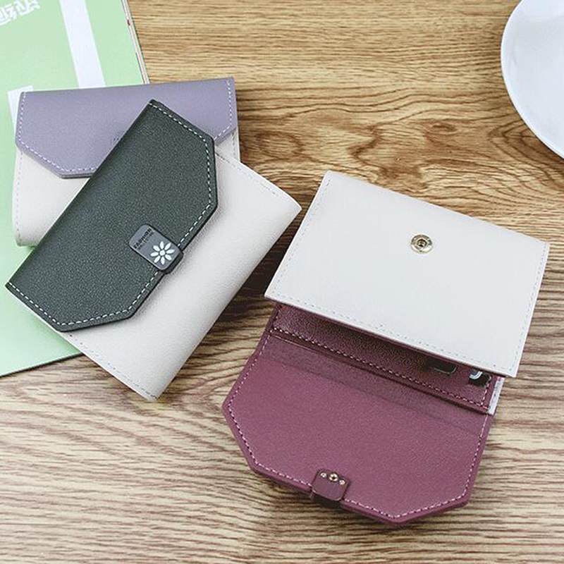2021 New Women Wallet Fashion Money Bag Ladies Short Leather Card
