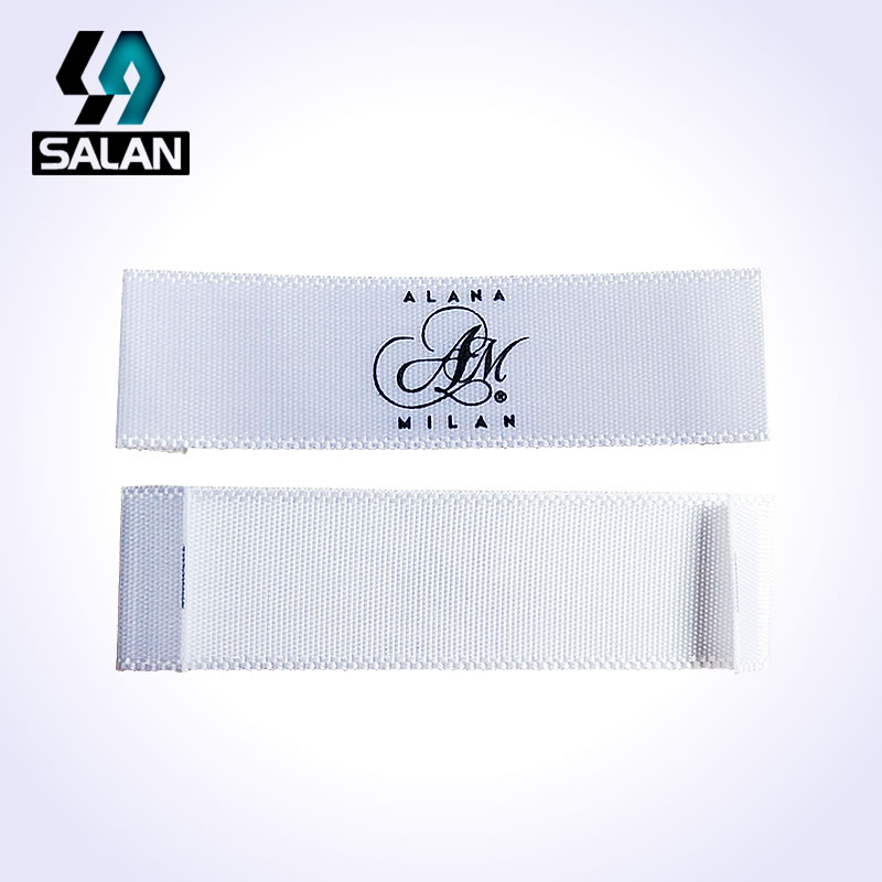 Cloth Ribbon Label Custom Logo Print Sewing Single Satin Ribbon Fabric for Cloth Label and ...