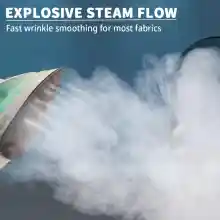 ภาพขนาดย่อของภาพหน้าปกสินค้าFLASH-888 เตารีดไอน้ำ เตารีด เตารีดไฟฟ้า กำลังไฟ1,500 วัตต์ Steam Iron รุ่นSSIR-KD1002 จากร้าน FLASH-888 บน Lazada ภาพที่ 4