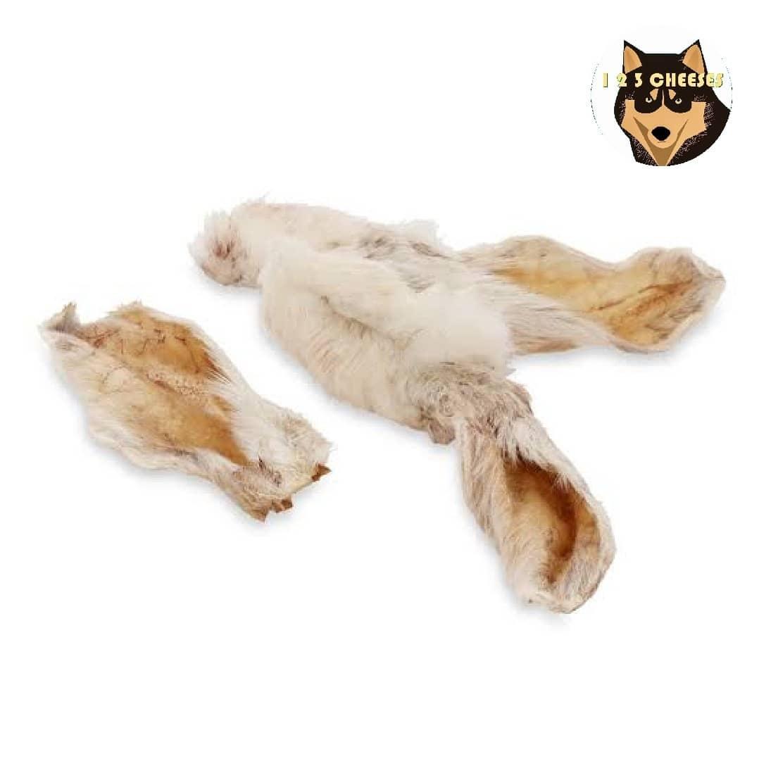 Dried Rabbit Ears with Fur หูกระต่ายอบแห้งแบบมีขน