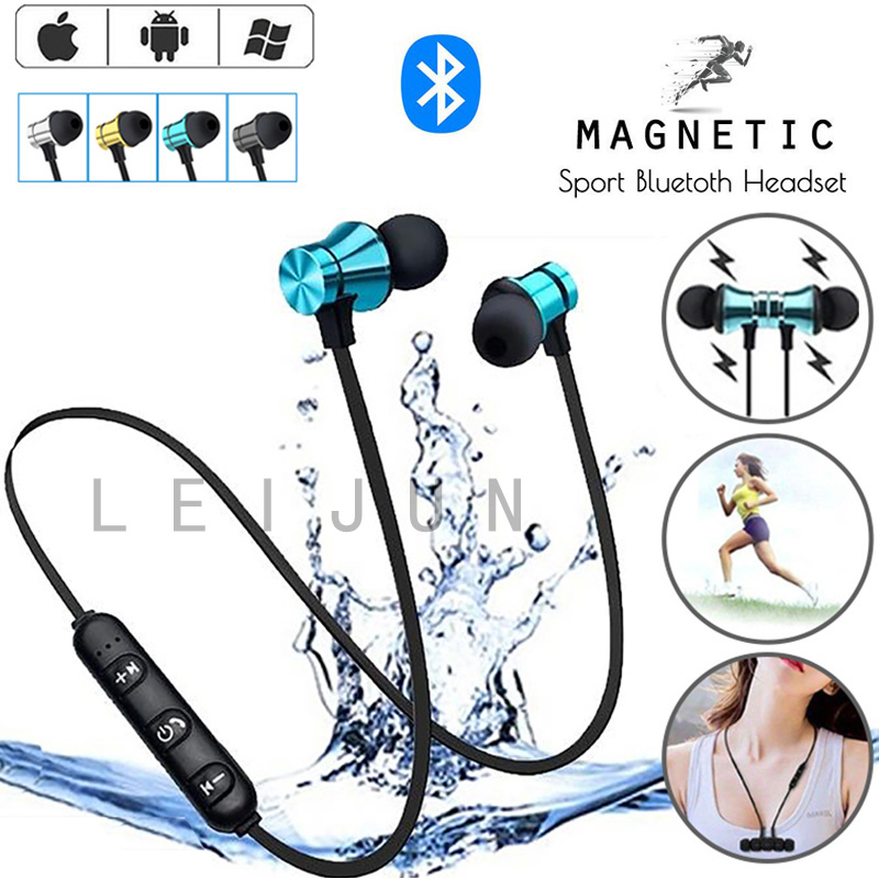 Sports Anti-shedding Magnetic Bluetooth 4.1 Ear Earphone, Magnetic Bluetooth Headset, Neckband Wireless Sports Earphone