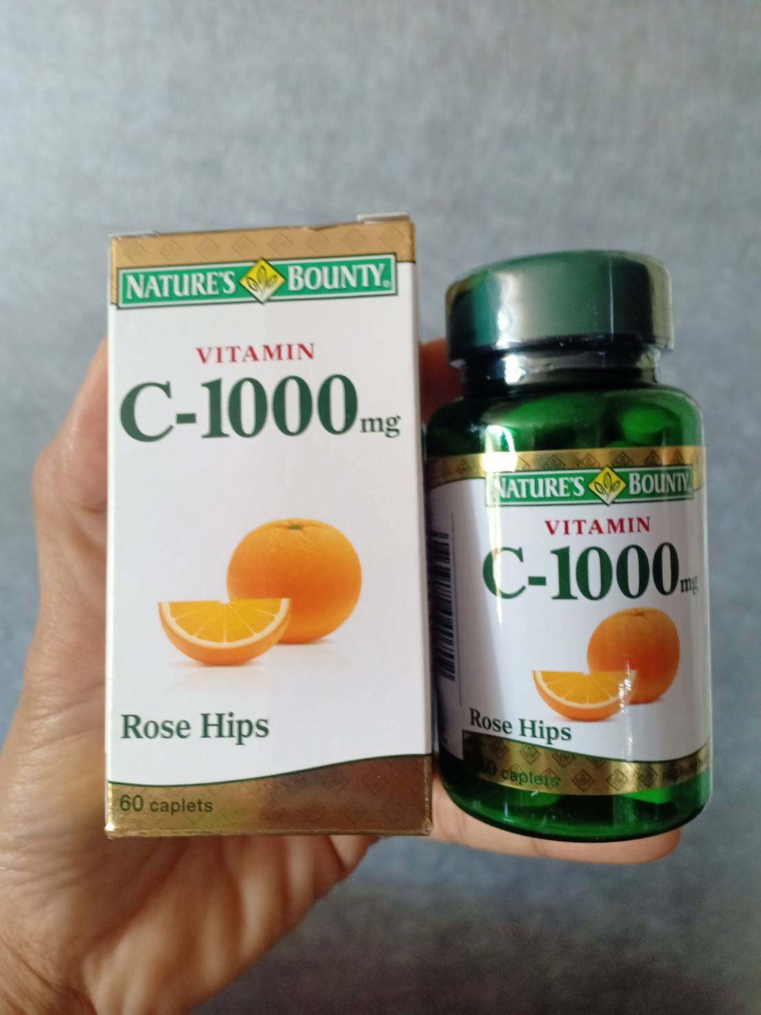 รีวิว Vitamin C 1000 mg With Rose Hips Nature's Bounty เนเจอร์ส บาวน์ตี้ วิตามิน ซี 60 tabs X 1 Bottles